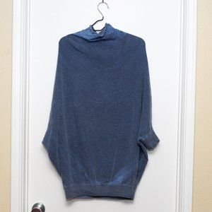 Anthropologie Moth Blue Mock Neck Dolman Sweater Size M